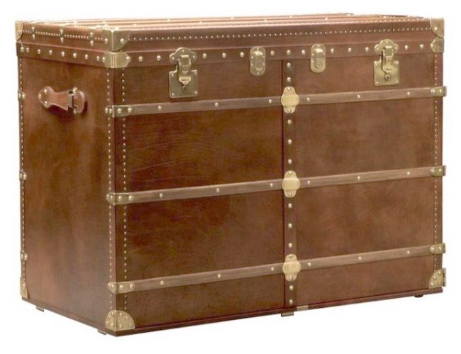 baule antico da viaggio vintage su misura fatto a mano