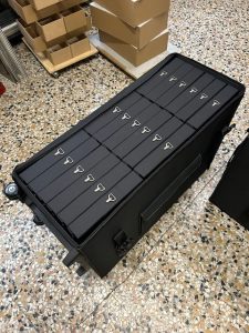 In foto: Dettaglio interno valigia 